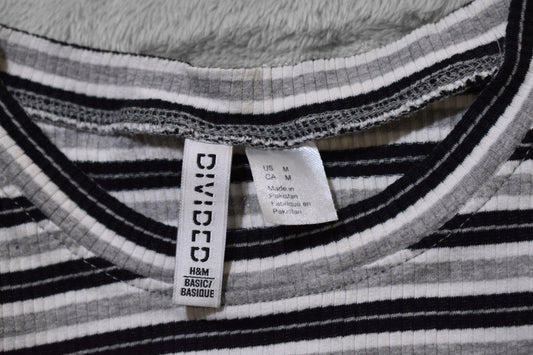 Divided Brand Striped Crop Top Medium