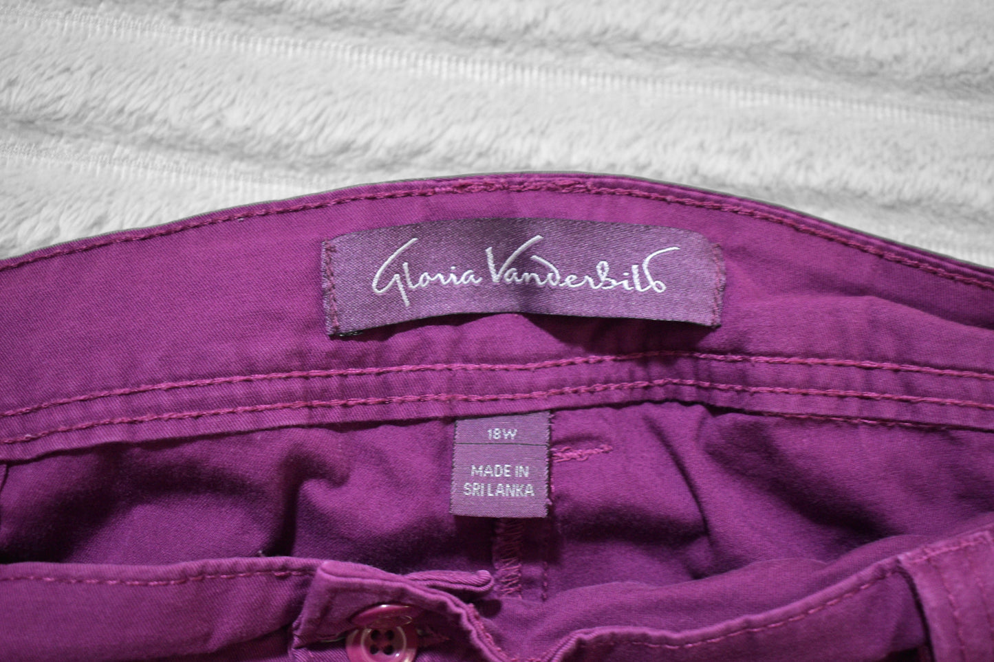 Purple Gloria Vanderbilt Skort 18W