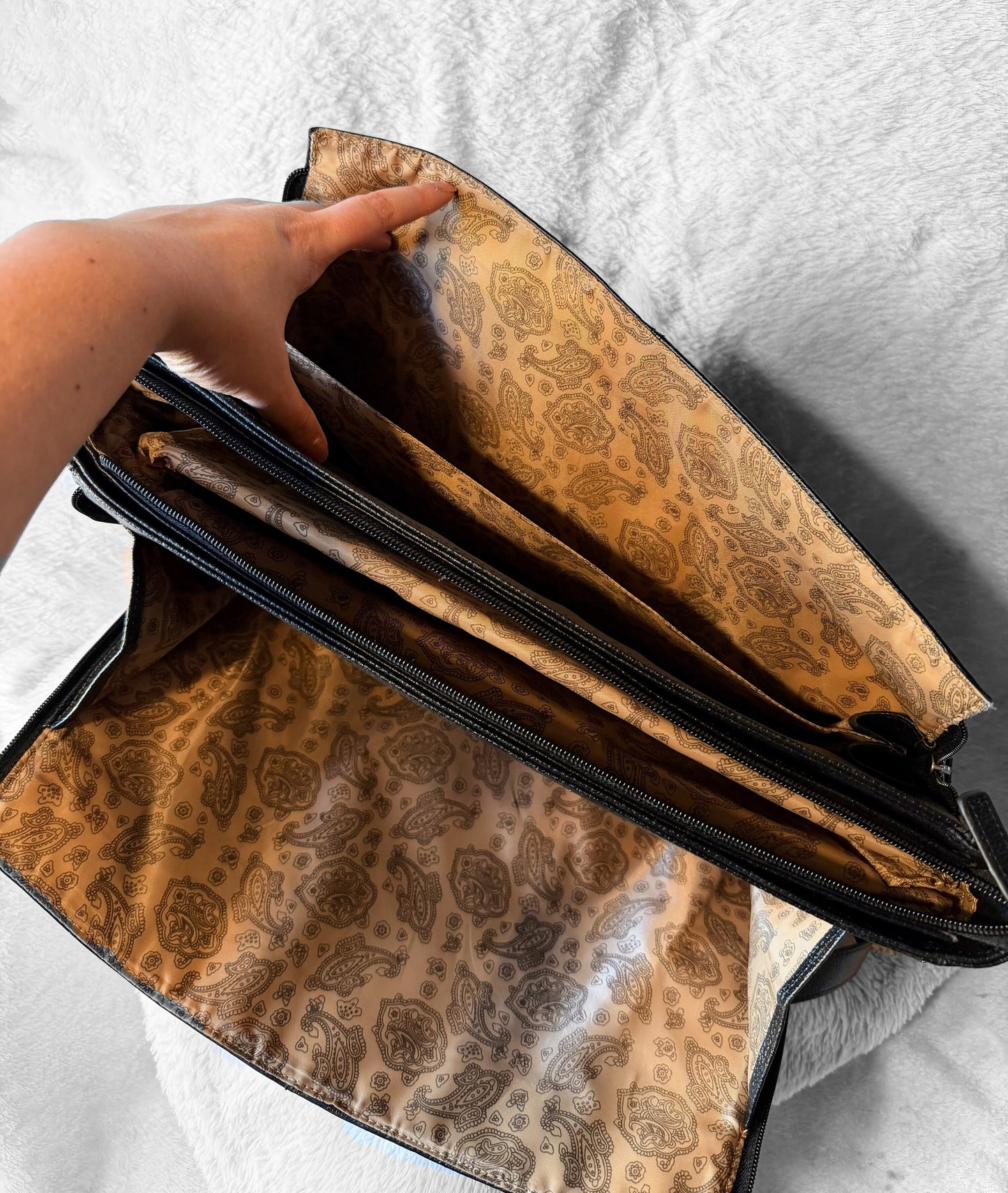 Extra Large Black Leather Purse