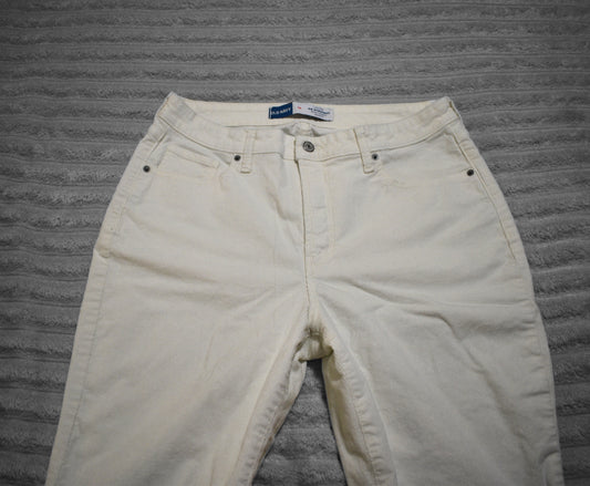 Old Navy White Corduroy 14