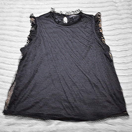 Calligraphie Black Lace Blouse XL