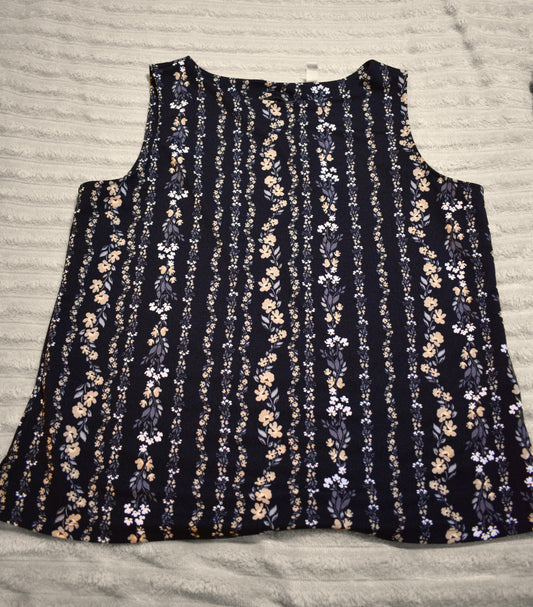Dark Floral Tank XL