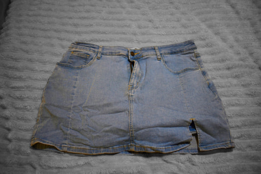 Pale Blue Denim Skort 2XL