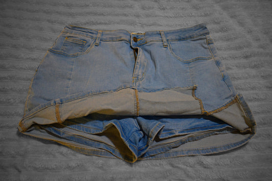 Pale Blue Denim Skort 2XL