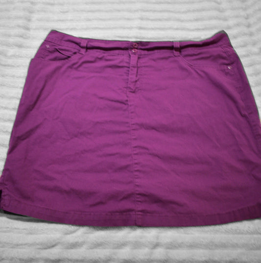 Purple Gloria Vanderbilt Skort 18W