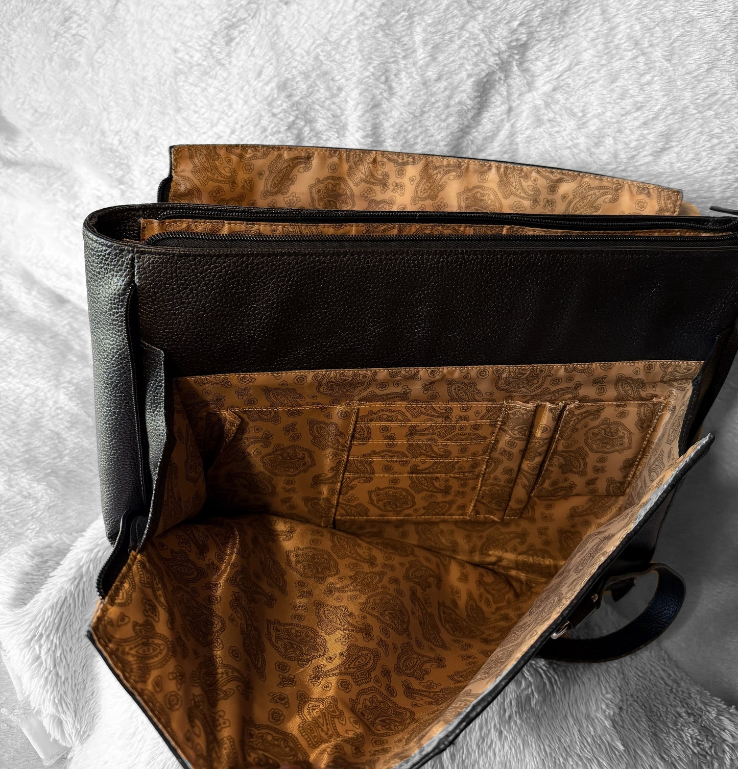 Extra Large Black Leather Purse