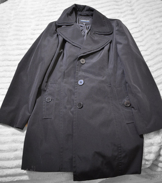 London Fog Black Trench Large