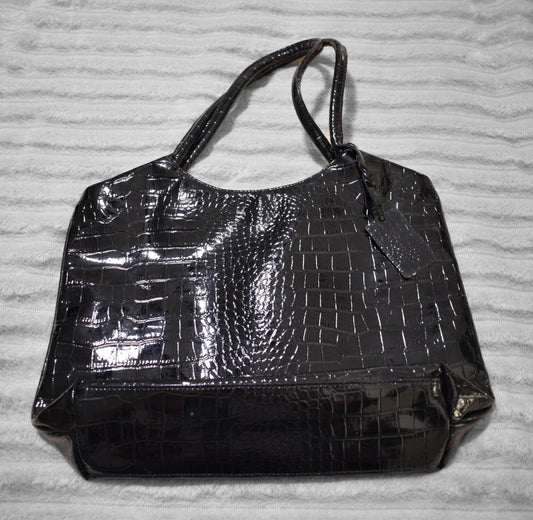 Neiman Marcus Black Leather Bag