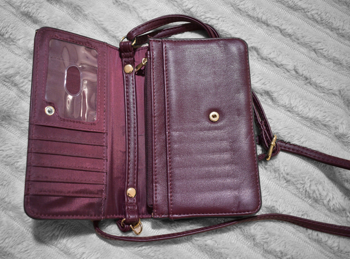 Purple Wallet Crossbody Purse