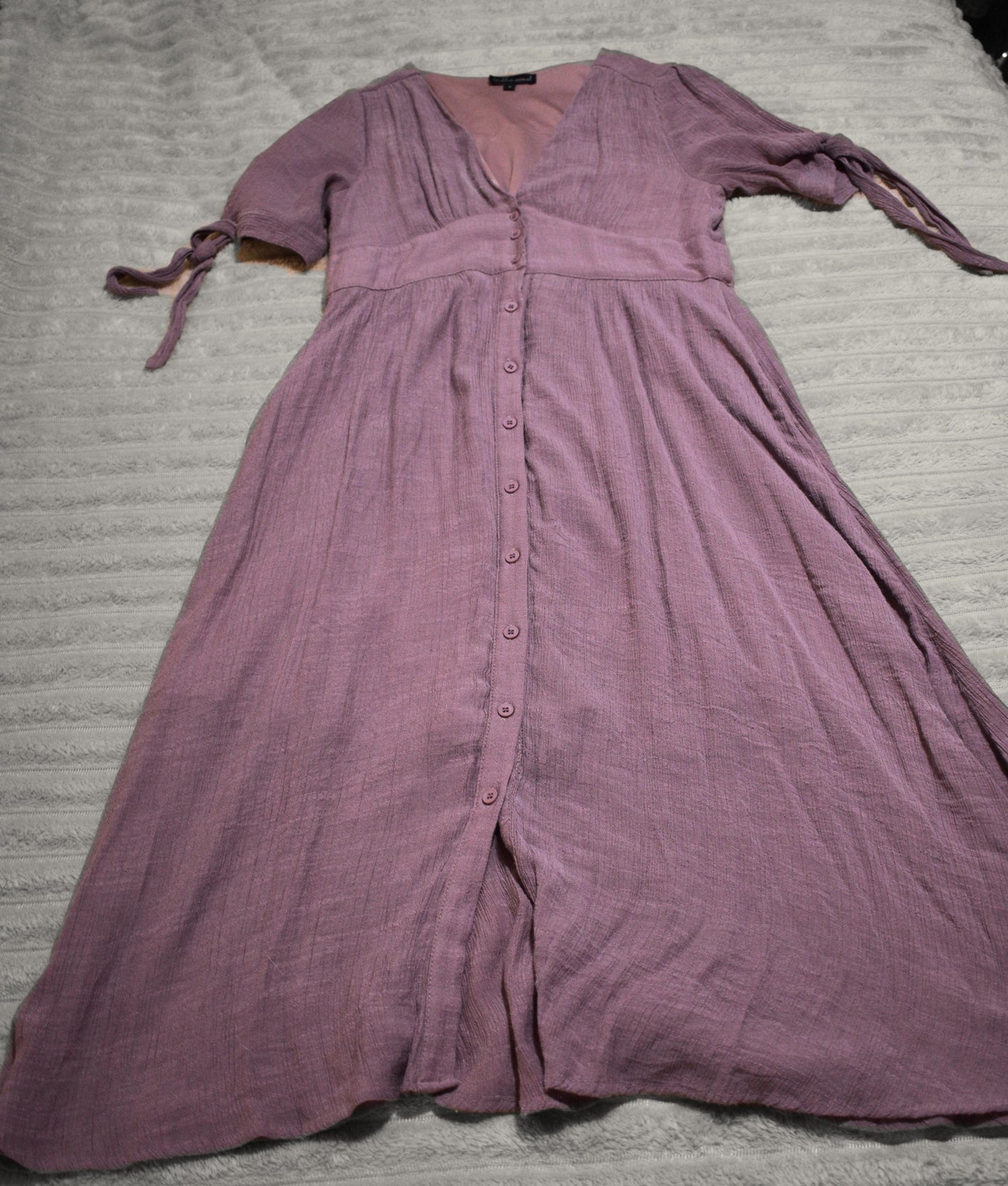 Vintage Pink Tea Length Dress LARGE