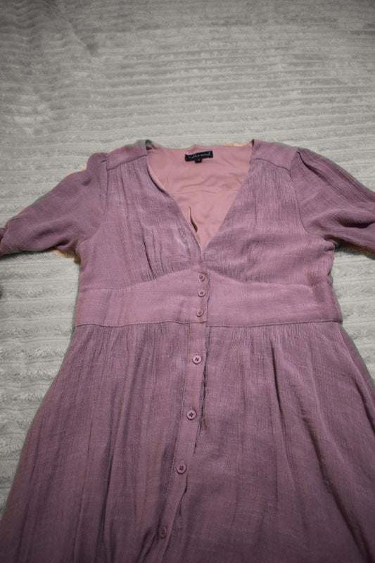 Vintage Pink Tea Length Dress LARGE